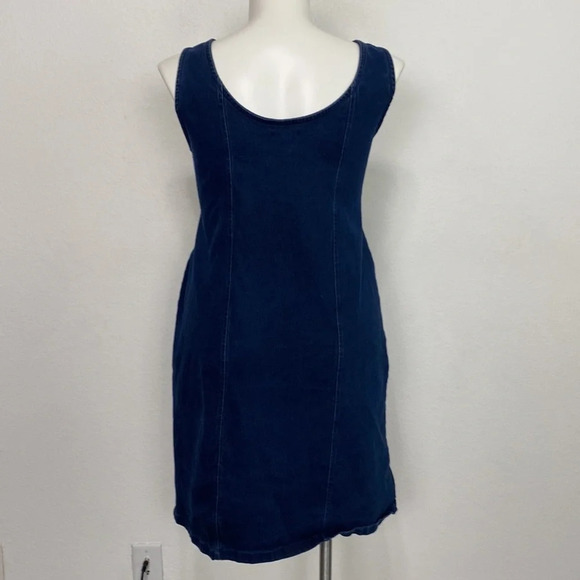 New Look Dark Wash Stretch Denim Button Front Mini Dress Plus Size 3X - Picture 4 of 7